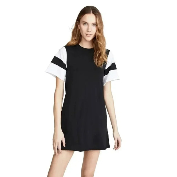 ATM Anthony Thomas Melillo Crewneck Short-Sleeve Jersey Cotton Dress - Picture 1 of 7